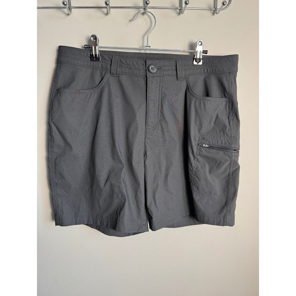 Eddie Bauer Womens Gray Tech Short 10 Hiking Outdoor Utility Gorpcore Stretch